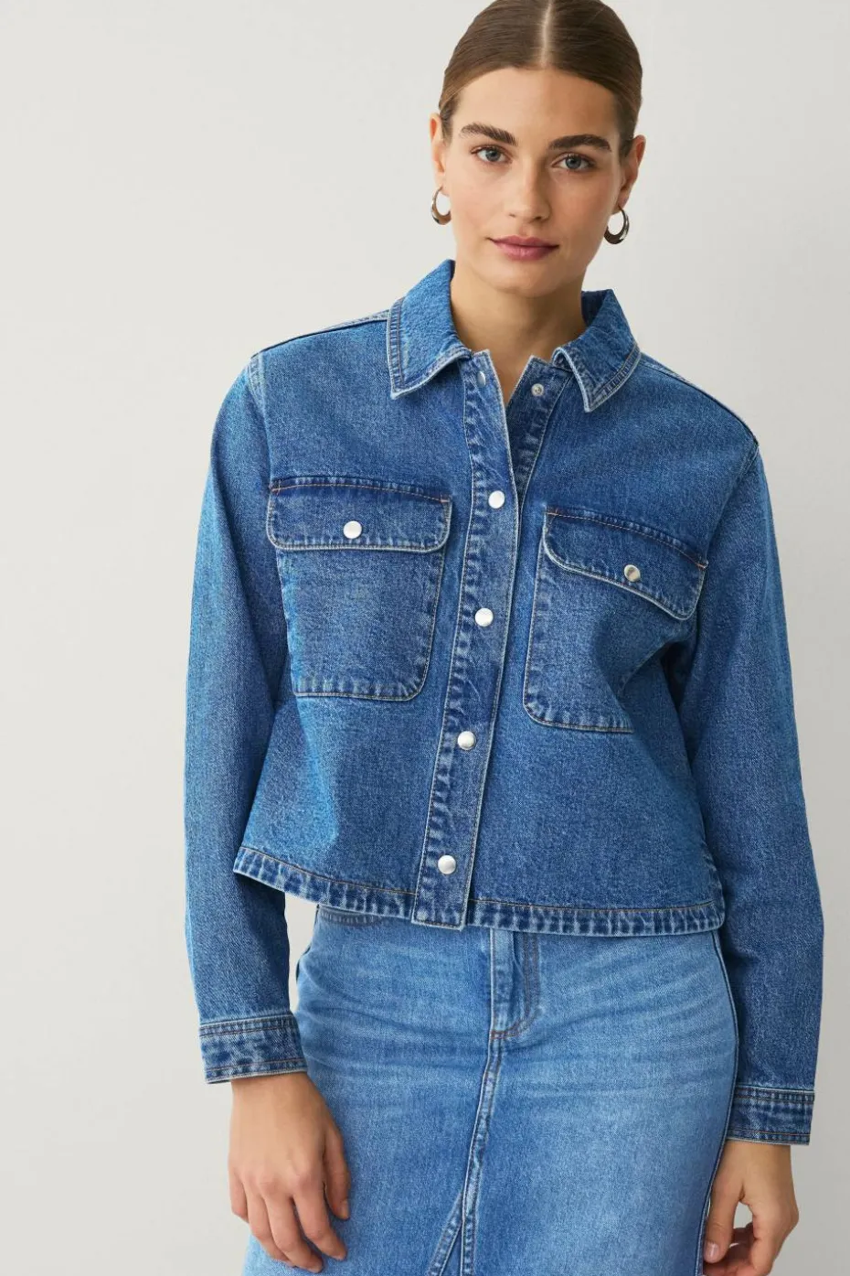 Ellos Collection Kart denim jakke