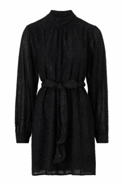 Ellos Collection Kjole i lurex med knytbart belte