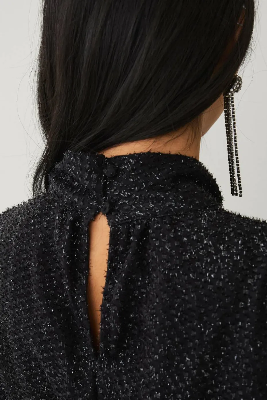 Ellos Collection Kjole i lurex med knytbart belte