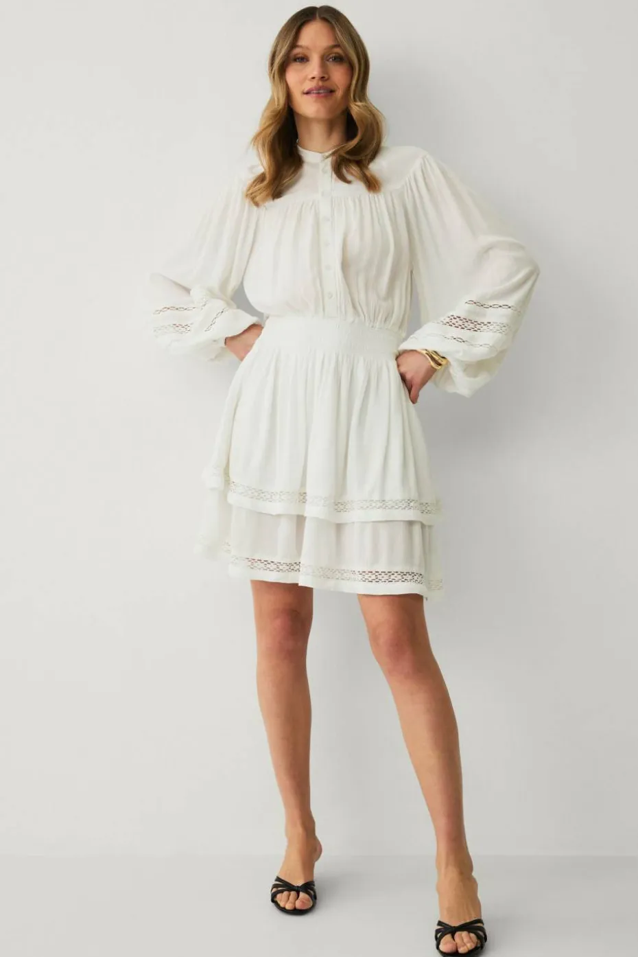Ellos Collection Kjole med blondedetaljer
