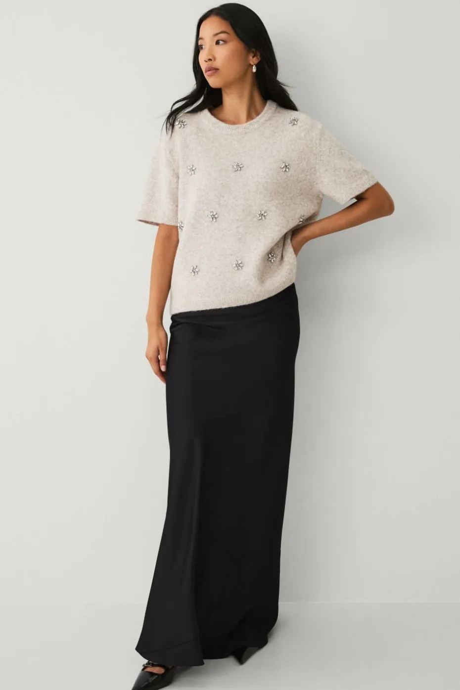 Ellos Collection Kortermet, strikket genser