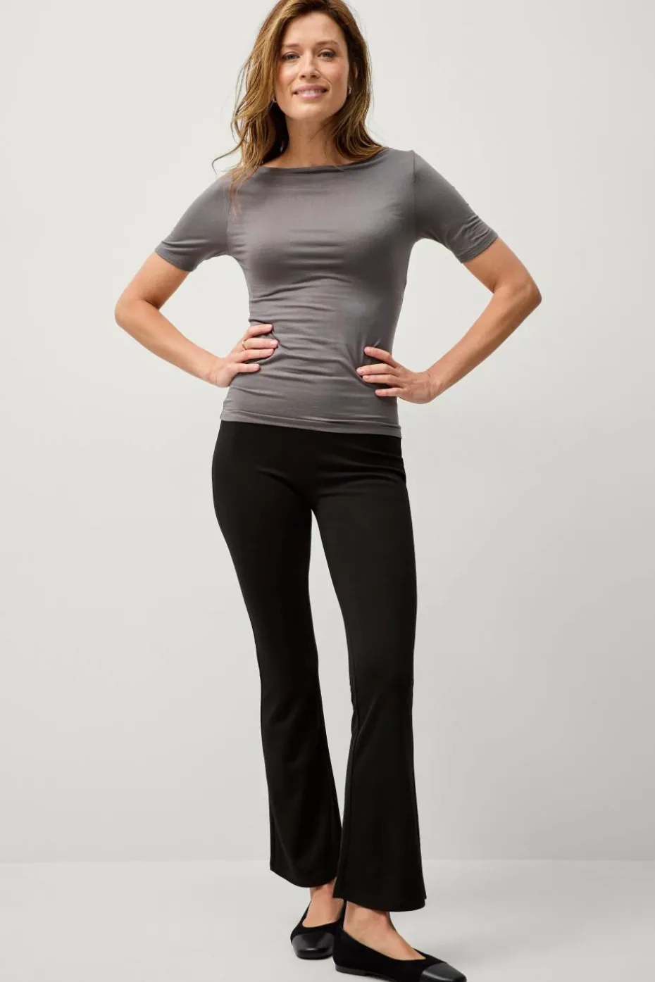 Ellos Collection Kraftige leggings med bootcut, kortere benlengde