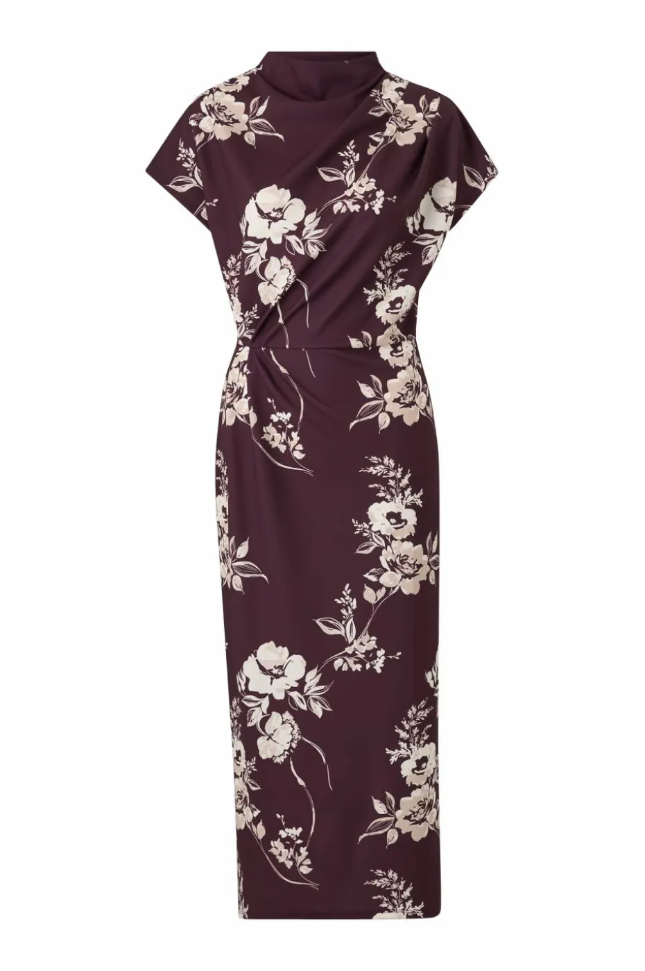 Ellos Collection Lang trikotkjole med drapering