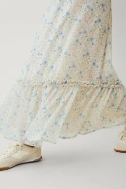 Ellos Collection Maxi skjørt med volangdetaljer