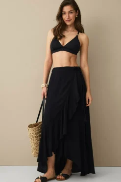 Ellos Collection Maxi skjørt med omslagsdesign