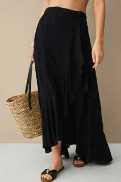 Ellos Collection Maxi skjørt med omslagsdesign