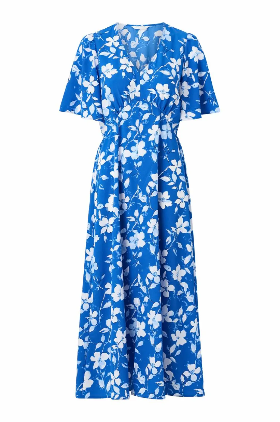 Ellos Collection Maxikjole med draperte volangermer