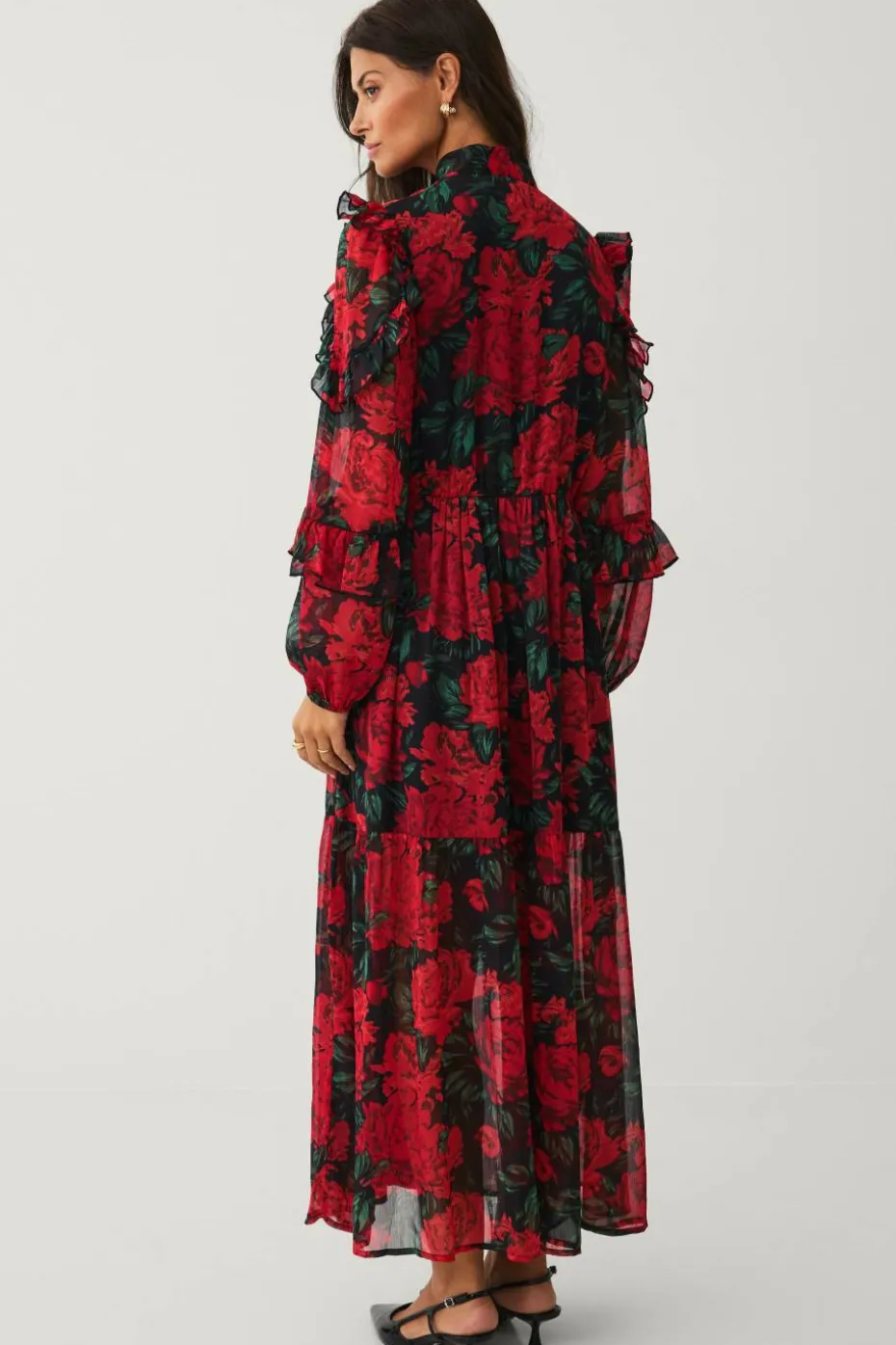 Ellos Collection Maxikjole med blomster mønster