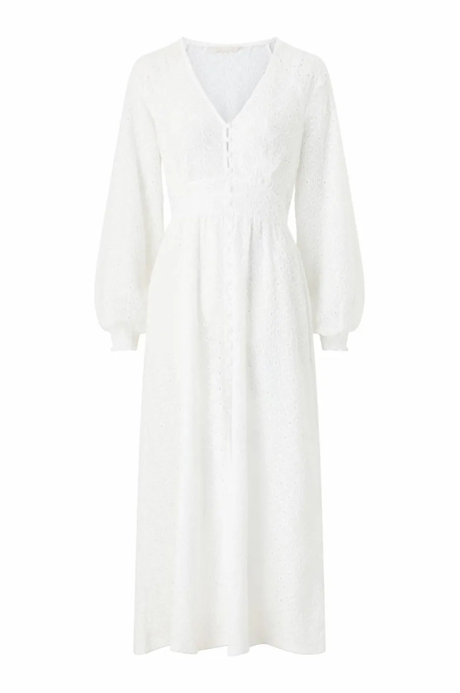 Ellos Collection Maxikjole med broderie anglaise