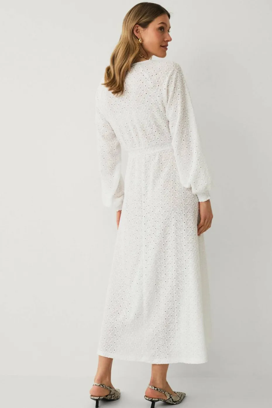 Ellos Collection Maxikjole med broderie anglaise