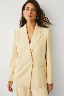 Ellos Collection Oversize blazer med skjult knappstolpe