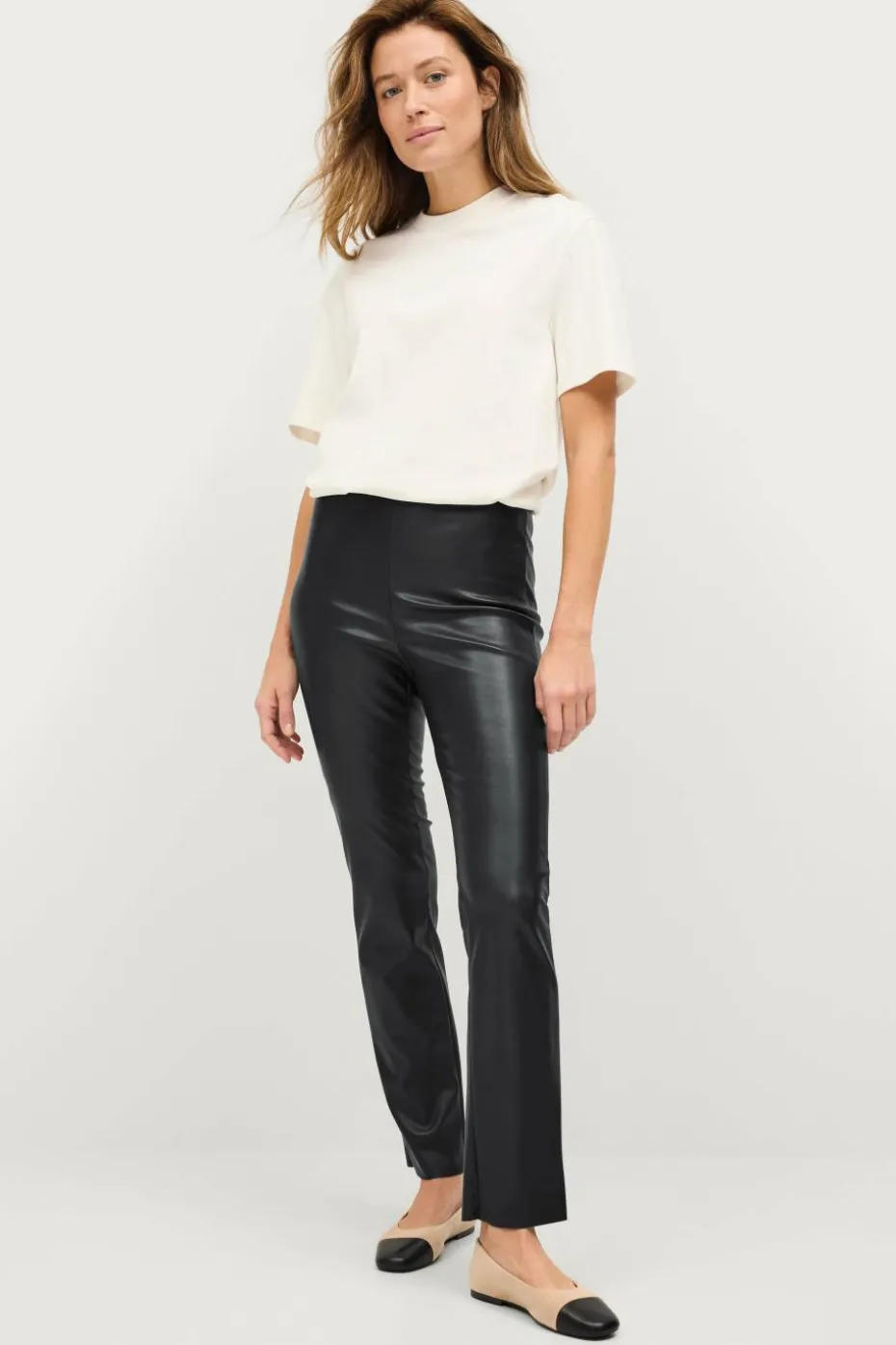 Ellos Collection Pull-on bukser i skinnimitasjon