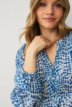 Ellos Collection Rent bluse med kledde knapper