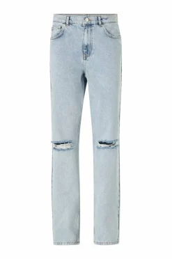 Ellos Collection Rette jeans med slitasje og elde