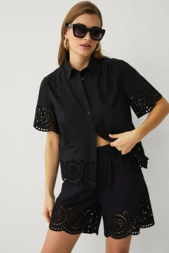 Ellos Collection Shorts med broderie anglaise
