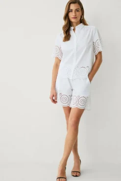 Ellos Collection Shorts med broderie anglaise