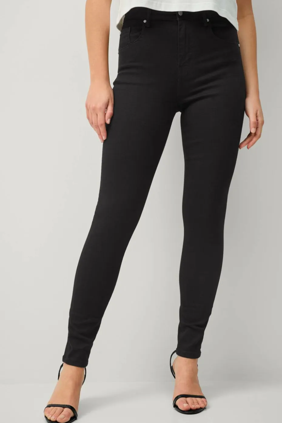 Ellos Collection Skinny stretchjeans med høy midje