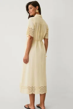 Ellos Collection Skjortekjole med broderi