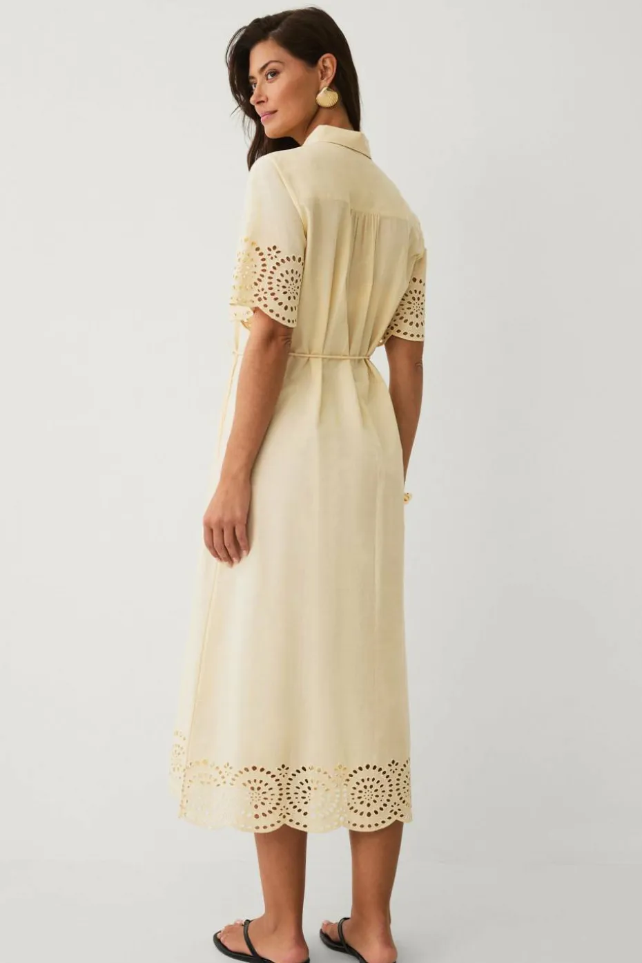 Ellos Collection Skjortekjole med broderi