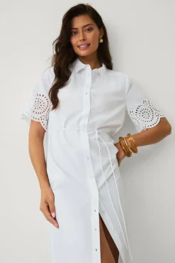 Ellos Collection Skjortekjole med broderi