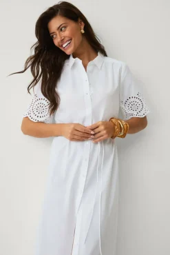 Ellos Collection Skjortekjole med broderi
