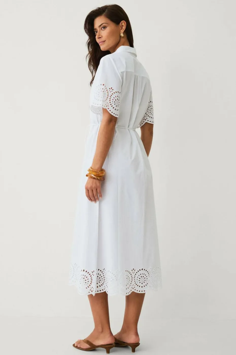Ellos Collection Skjortekjole med broderi