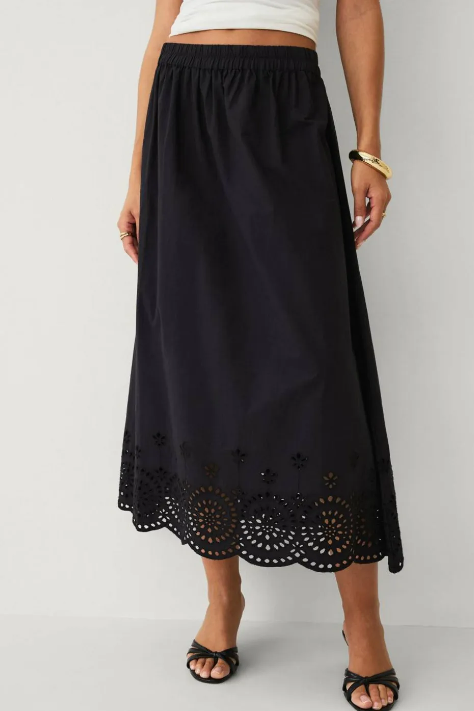 Ellos Collection Skjørt med broderie anglaise