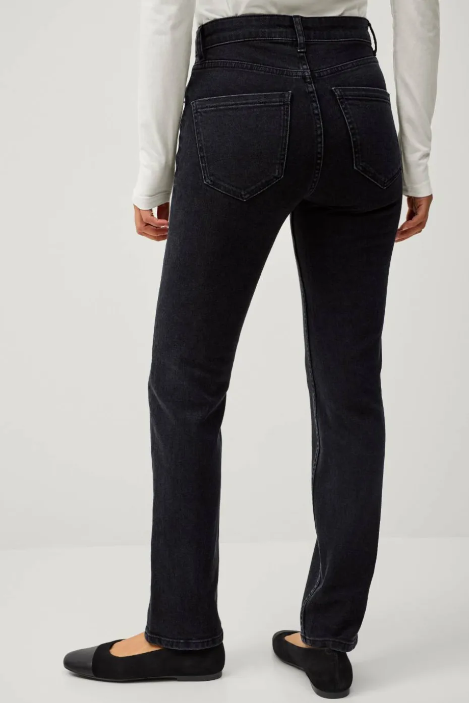 Ellos Collection Smale stretchjeans med høy midje