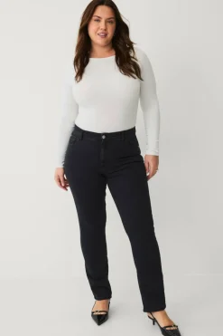 Ellos Collection Smale stretchjeans med høy midje