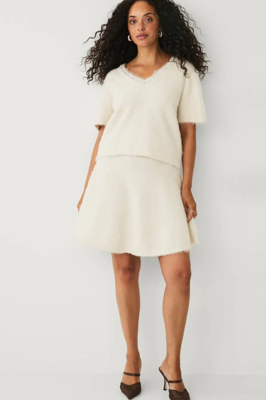 Ellos Collection Strikkegenser med rhinestone-detaljer