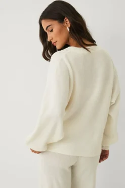 Ellos Collection Strikket pullover med rhinstener