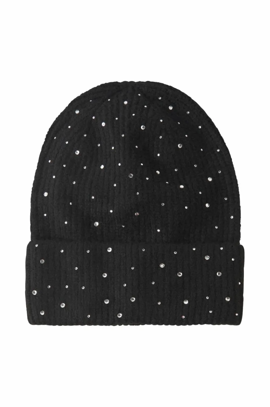 Ellos Collection Strikket lue med rhinstener