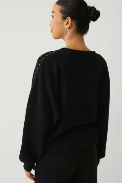 Ellos Collection Strikket pullover med rhinstener