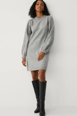 Ellos Collection Strikket kjole med lange ermer