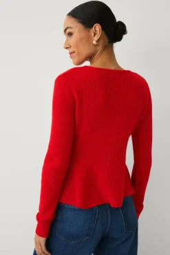 Ellos Collection Strikket pullover med peplum