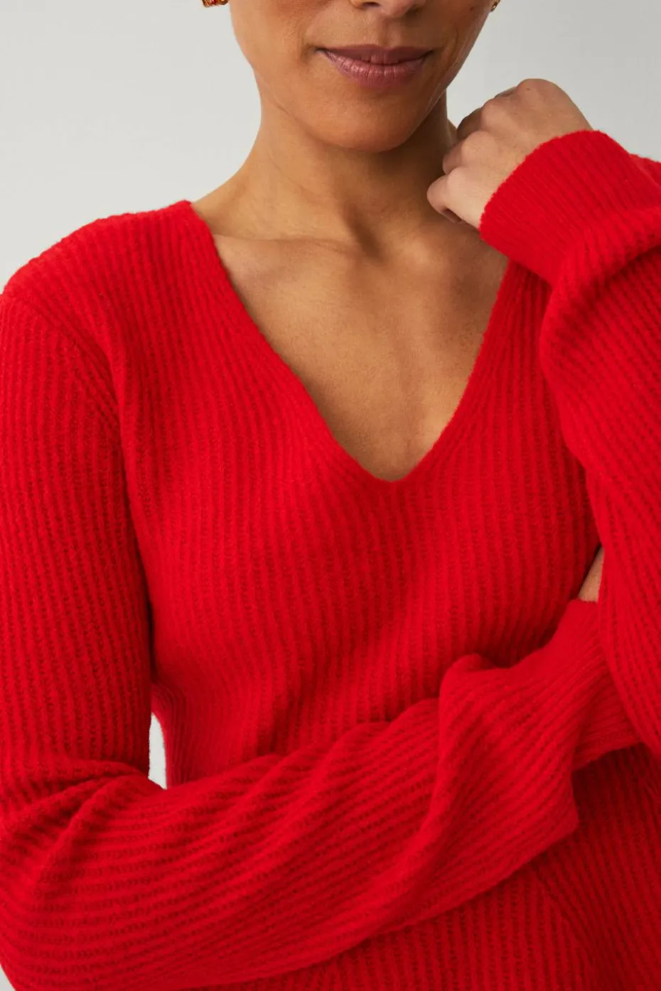 Ellos Collection Strikket pullover med peplum