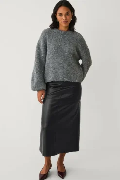 Ellos Collection Strikket genser med paljetter