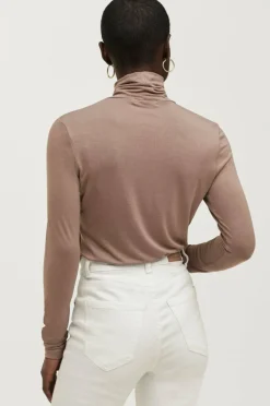 Ellos Collection Strikket topp i viskose med turtleneck