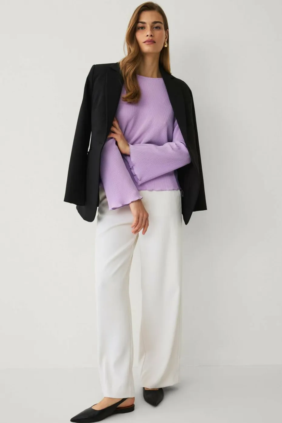 Ellos Collection Topp med plisseringer