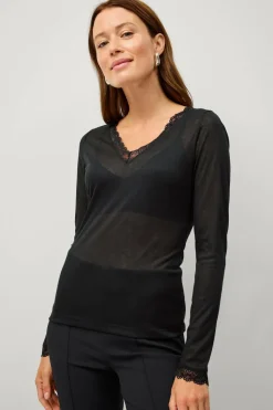Ellos Collection Topp med blondedetaljer