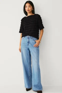 Ellos Collection Topp med rufsete kanter
