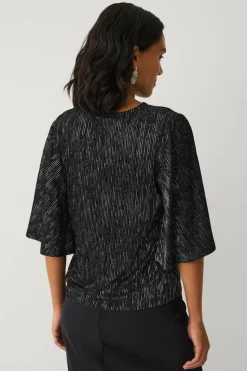 Ellos Collection Topp med drapert volangermet