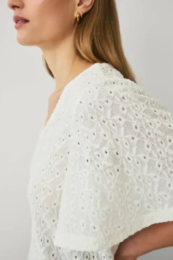 Ellos Collection Topp med draperte volangermer
