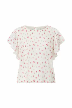 Ellos Collection Topp med draperte volangermer