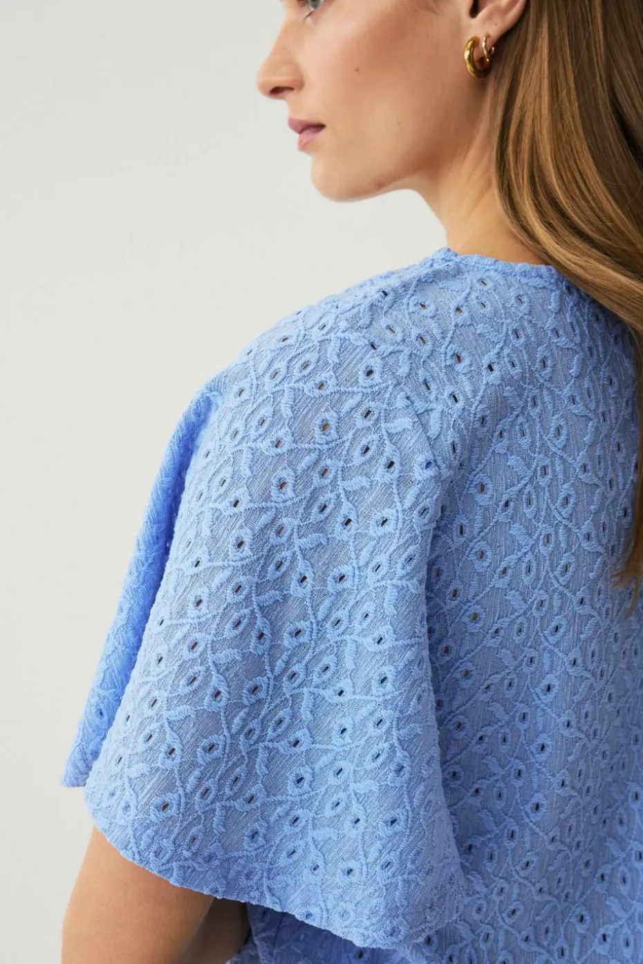 Ellos Collection Topp med draperte volangermer