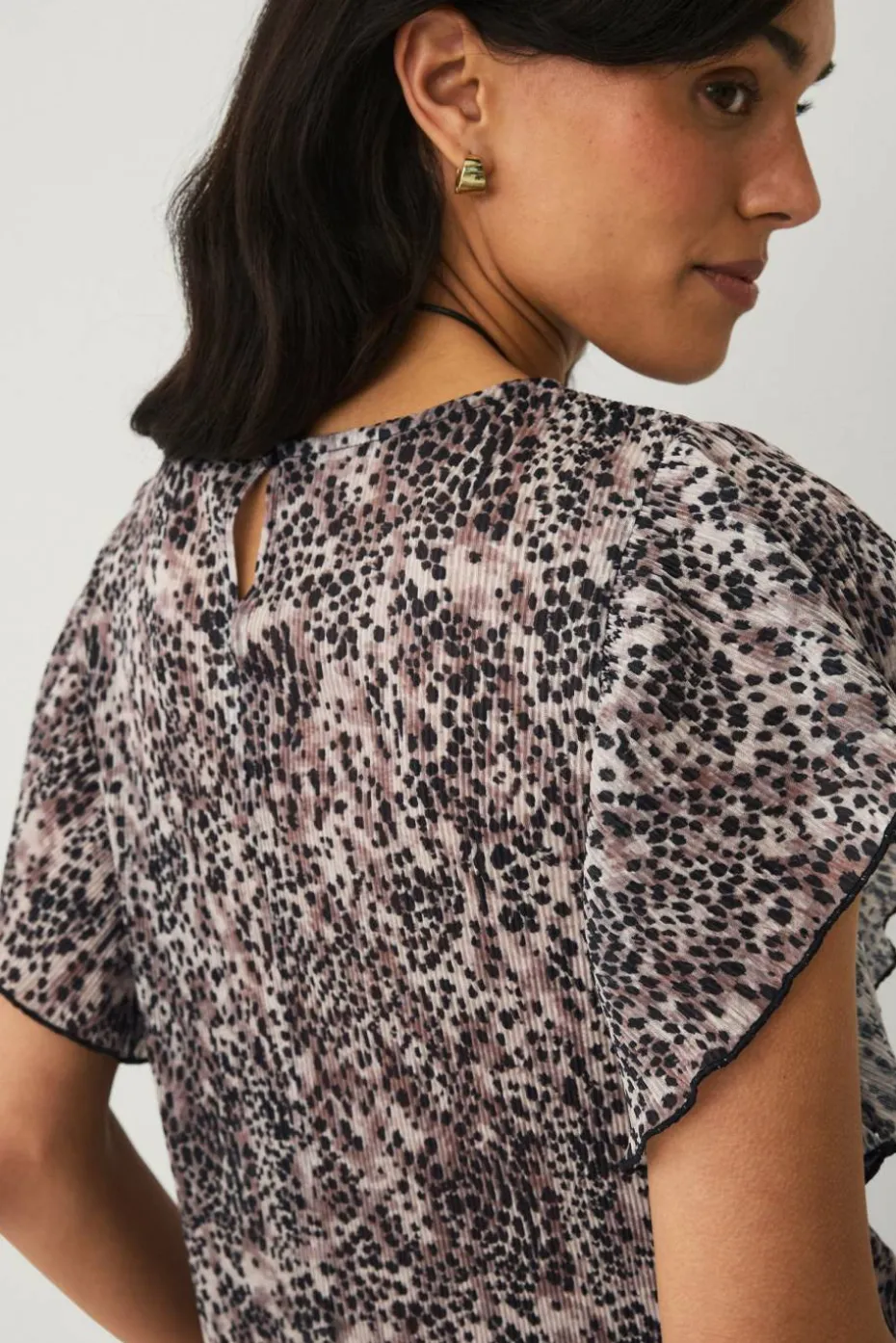 Ellos Collection Topp med draperte volangermer