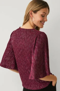 Ellos Collection Topp med drapert volangermet