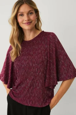 Ellos Collection Topp med drapert volangermet