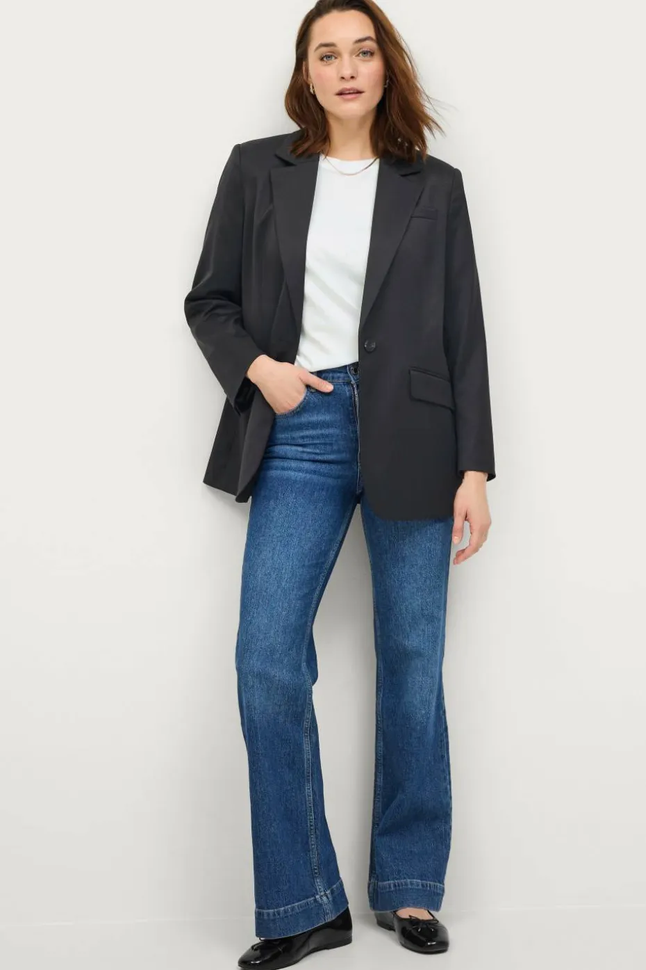 Ellos Collection Utsvingte jeans med høy midje