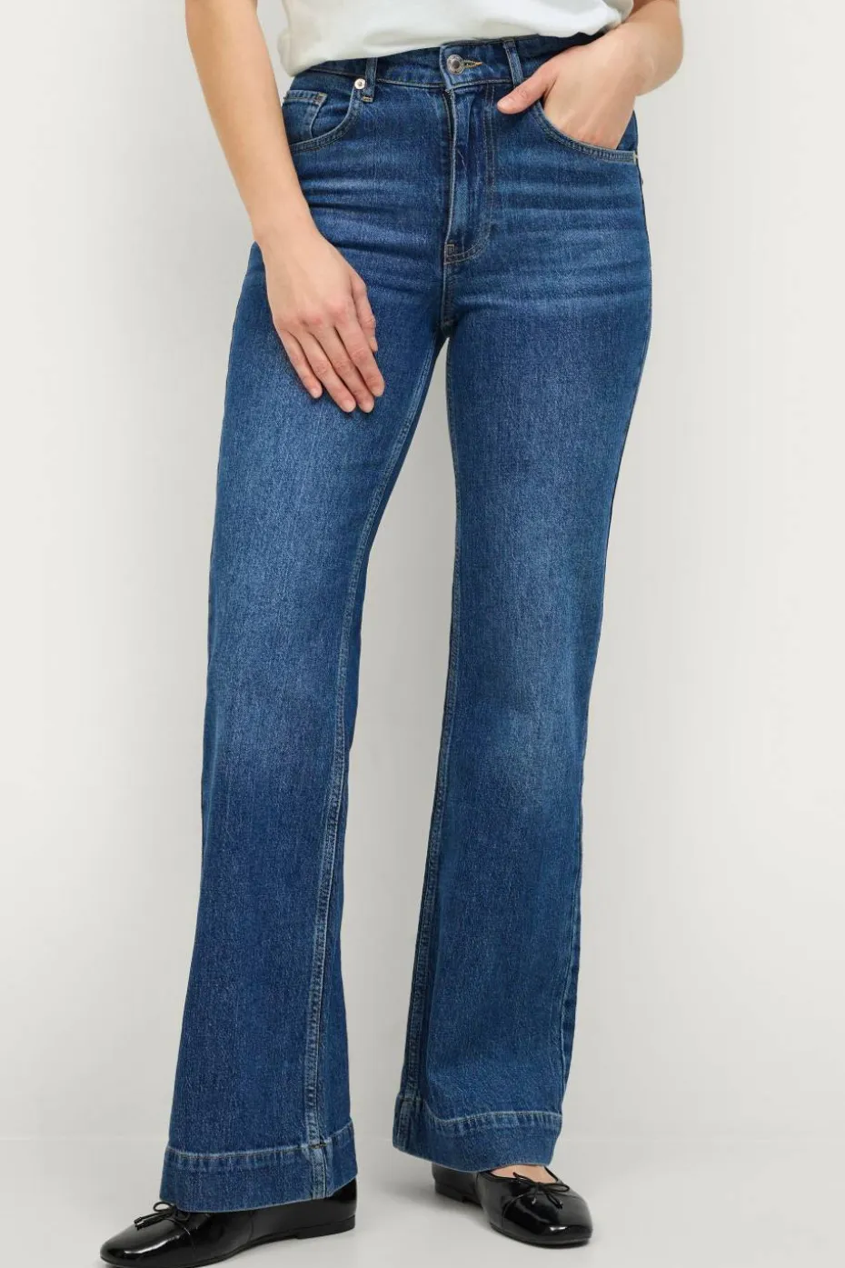 Ellos Collection Utsvingte jeans med høy midje